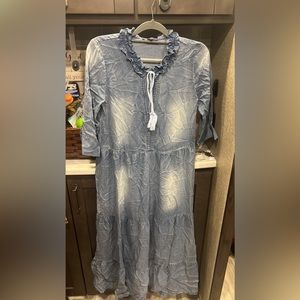 Long sleeve jean dress